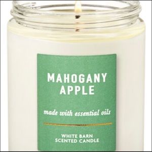 One Wick Bath and Bodyworks Mahogany Apple candle